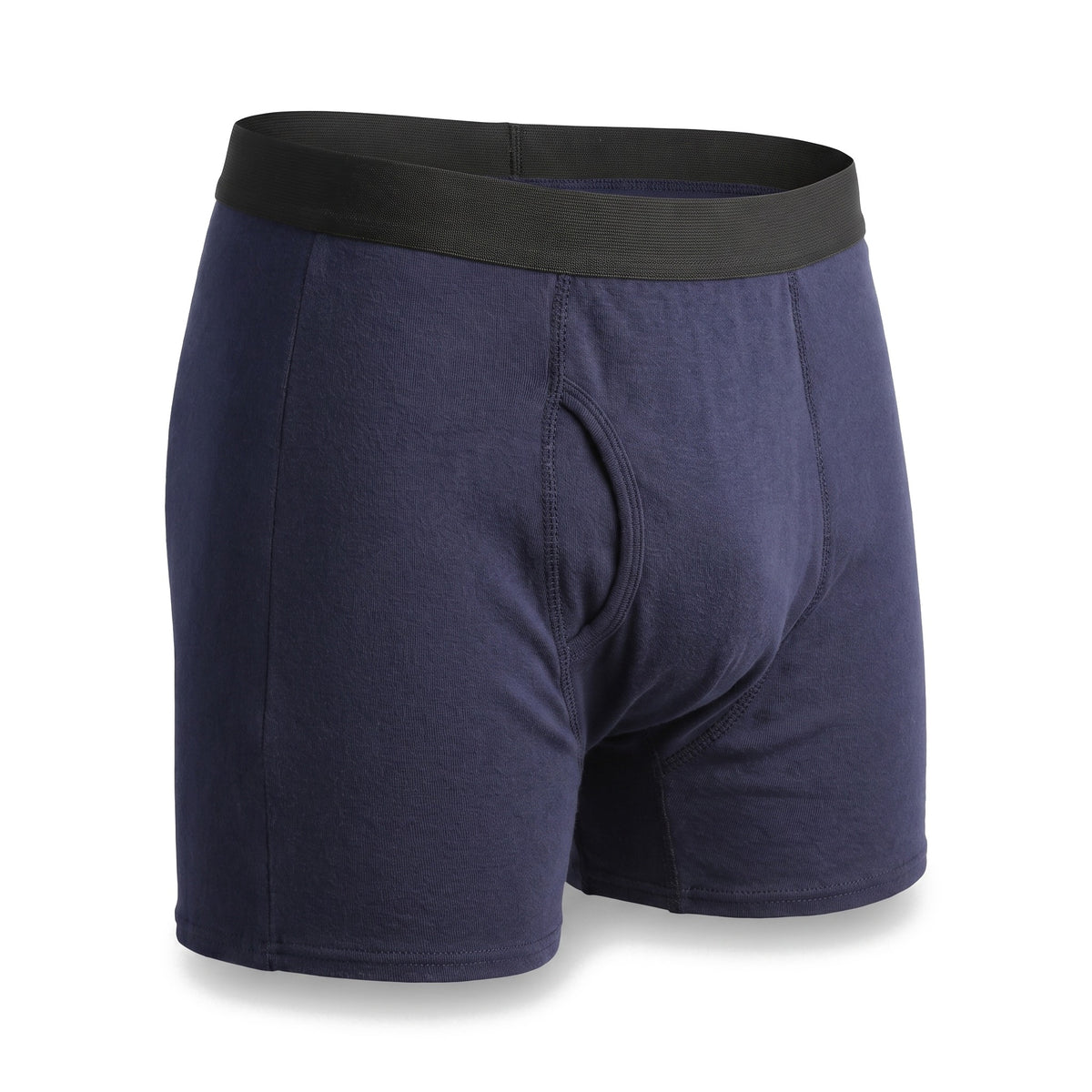 Maven Nove M96 reusable incontinence boxer briefs in Dark Blue, product front view