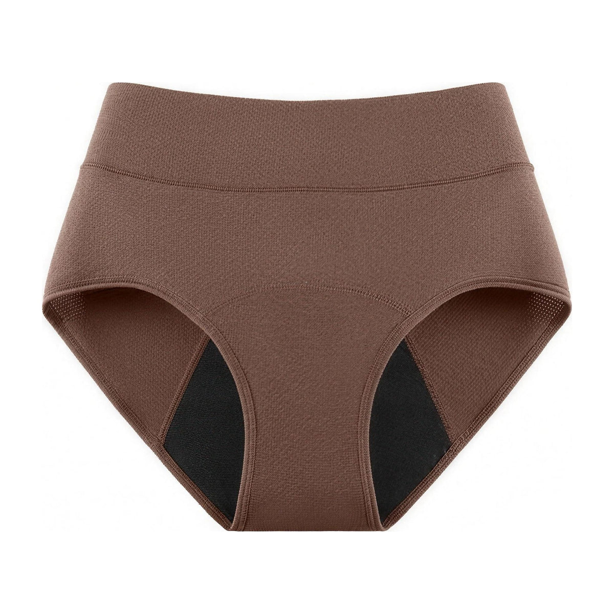 Maven Nove P14 leak proof high-waist brief in Mocha, product front view